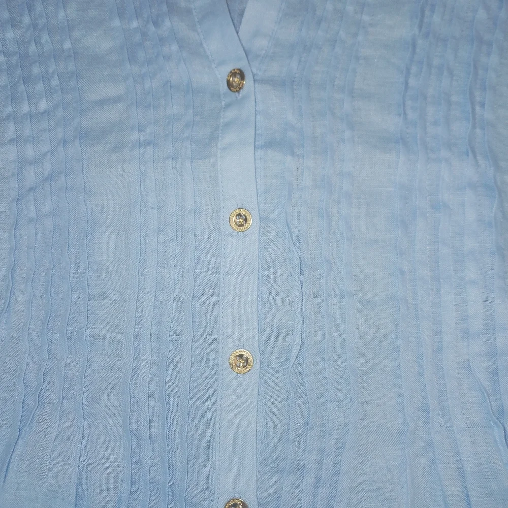 Lilly Pulitzer 100% Linen Sarasota Tunic in Frenchie Blue XL NWT - Picture 4 of 10